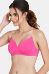 Zivame Beautiful Basics Padded Non Wired 3/4th Coverage Backless Bra - Fuchsia Purple — thumbnail 4